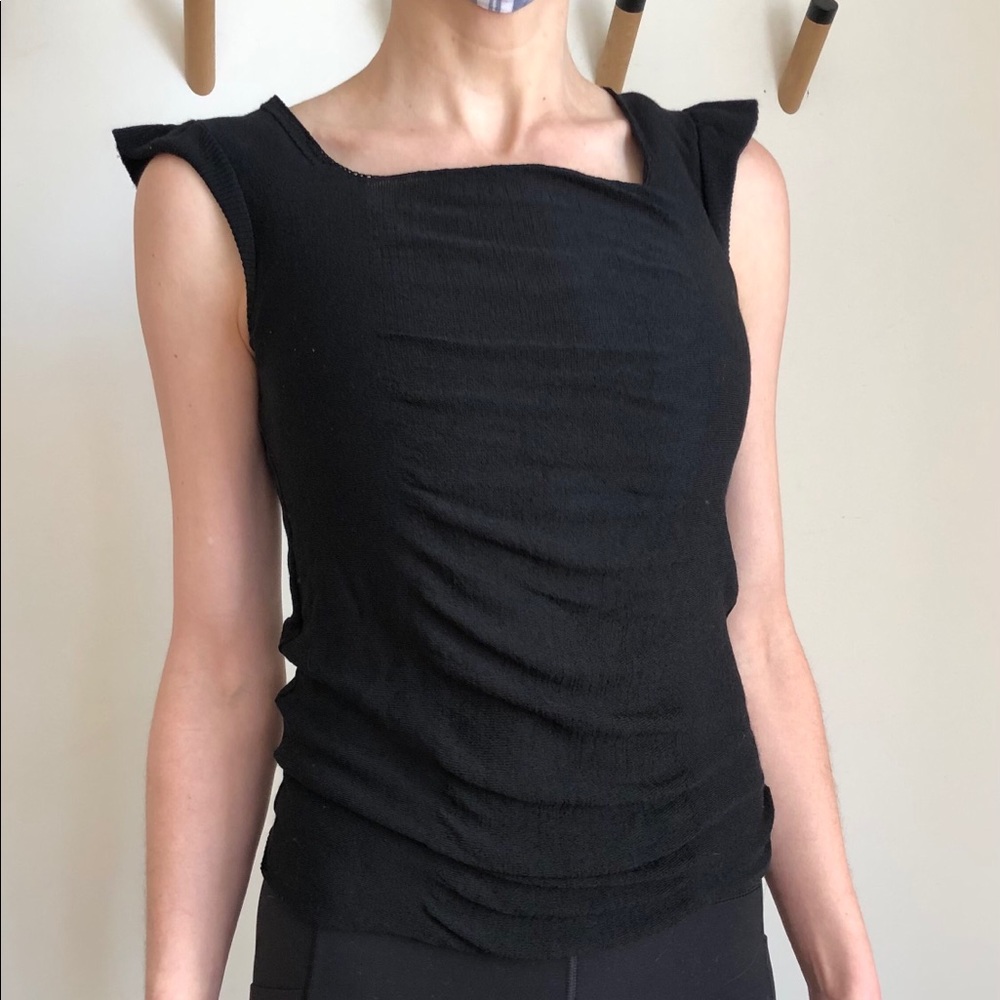 Max studio knit top black